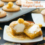 Cream Filled Pumpkin Cupcakes | realmomkitchen.com