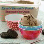 Double Chocolate Crunch Homemade Ice Cream | realmomkitchen.com
