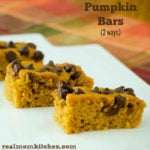 Pumpkin Bars (2 Ways) | realmomkitchen.com