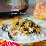 Slow Cooker Easy Mango Chicken | realmomkitchen.com