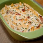 picture of cheesy baked chicken penne