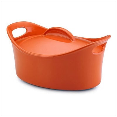 Orange Brown Bedding on Orange Casserole