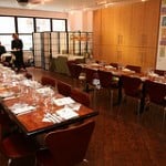 Here are the tables they had set up for us to eat at.  Photo by Patrick Butler