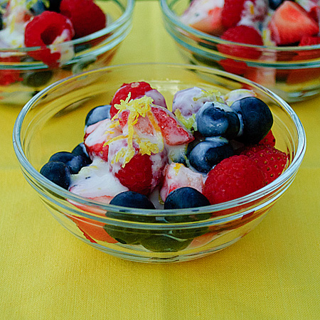 Triple Berry Salad with Creamy Lemon Poppyseed Dressing