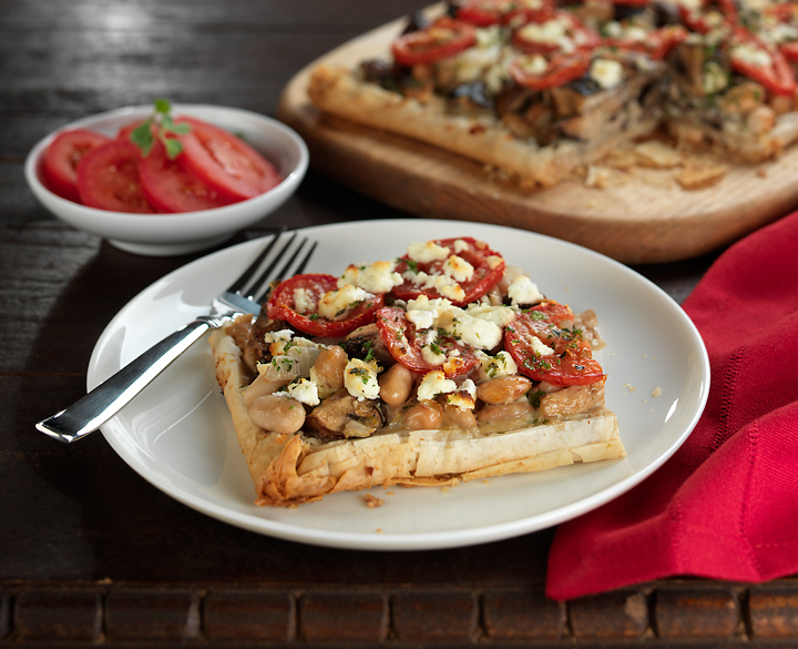 Mushroom and White Bean Tart