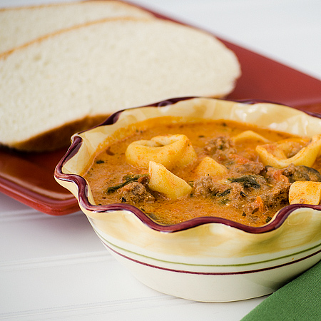 Slow Cooker Creamy Tortellini Soup