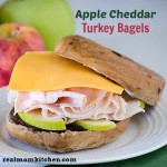 Apple Cheddar Turkey Bagel | realmomkitchen.com