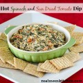 Hot Spinach and Sun Dried Tomato Dip | realmomkitchen.com