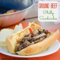 Ground Beef Philly Sandwiches | realmomkitchen.com