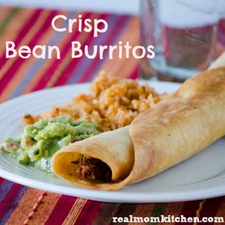 Crisp Bean Burritos | realmomkitchen.com