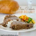 Slow Cooker Steak and Gravy | realmomkitchen.com