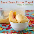 Easy Peach Frozen Yogurt | realmomkitchen.com