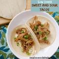 Slow Cooker Sweet and Sour Tacos labeled