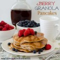 Berry Granola Pancakes | realmomkitchen.com
