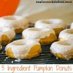 3 Ingredient Pumpkin Donuts | realmomkitchen.com