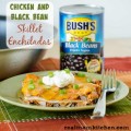 Chicken and Black Bean Skillet Enchiladas | realmomkitchen.com