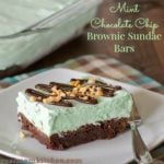 Mint Chocolate Chip Brownie Sundae Bars | realmomkitchen.com #CelebratingFood2015