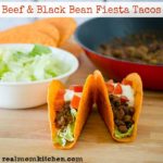 Beef and Black Bean Fiesta Tacos | realmomkitchen.com