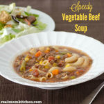 Speedy Vegetable Beef Soup | realmomkitchen.com