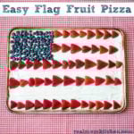 Easy Flag Fruit Pizza | realmomkitchen.com #memorialday #4thofjuly