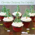 Chocolate Christmas Tree Cupcakes | realmomkitchen.com