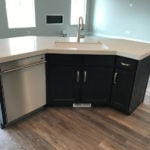 asko dishwasher in island | realmomkitchen.com