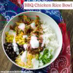 BBQ Chicken Rice Bowl | realmomkitchen.com