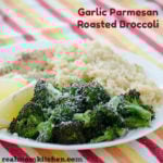 Garlic Parmesan Roasted Broccoli | realmomkitchen.com