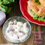 Roasted Red Onion Mayo | realmomkitchen.com