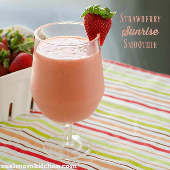 Fresh Strawberry Banana Sunrise Smoothie Recipe