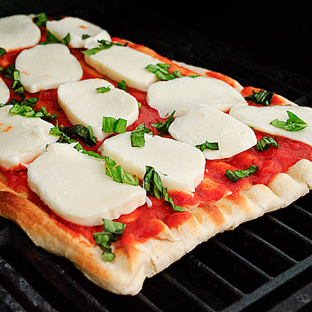 Grilled Margherita Pizza